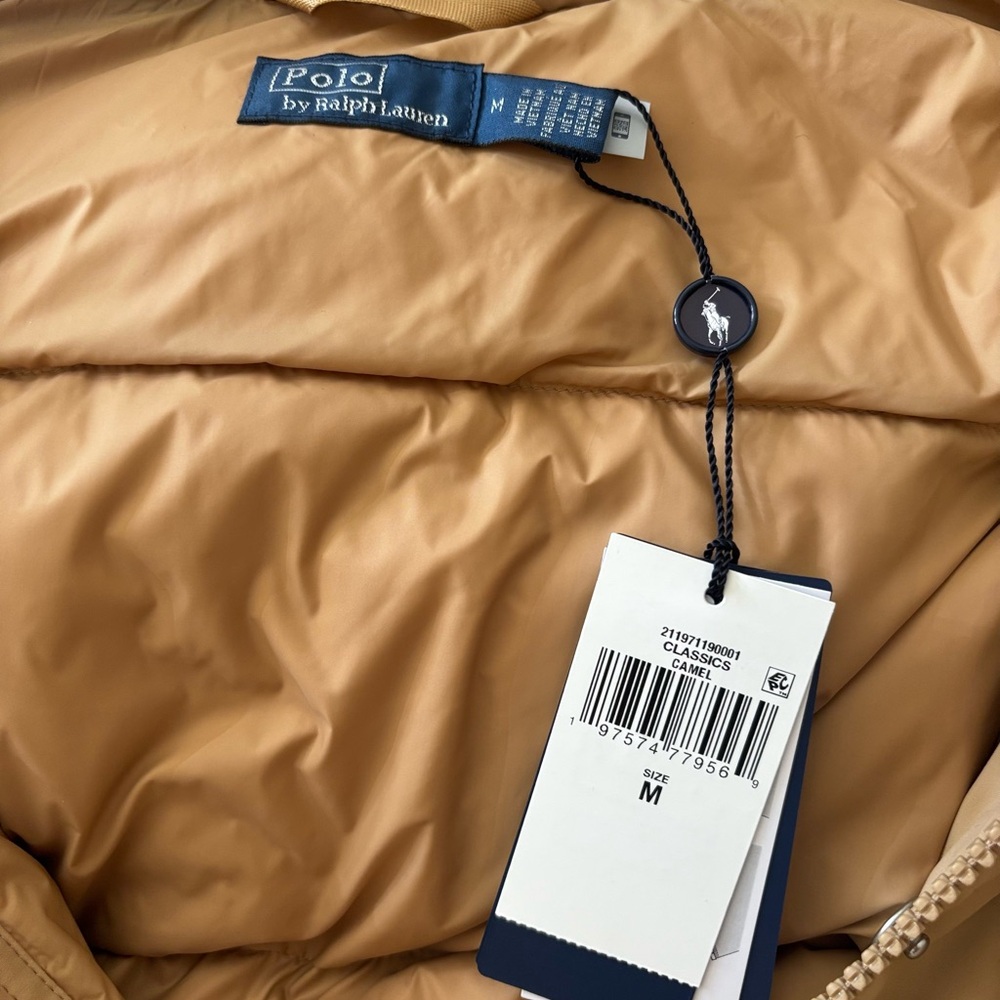 Polo Ralph Lauren - Women’s - Mid-Weight Down Puffer Jacket - Camel - Medium - Picture 5 of 16
